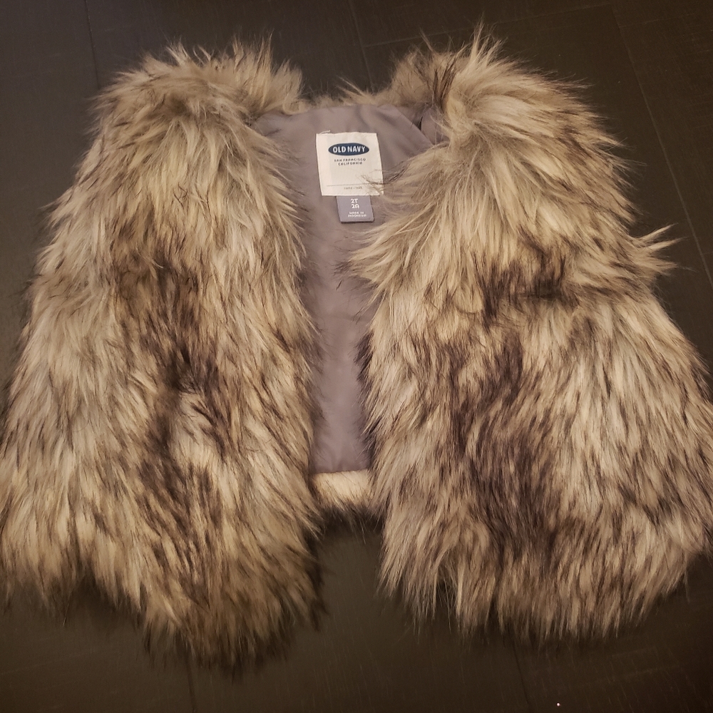 Toddler fur vest